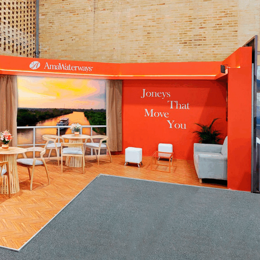 Stand interactivo con pantallas y tecnología para eventos corporativos en Bogotá